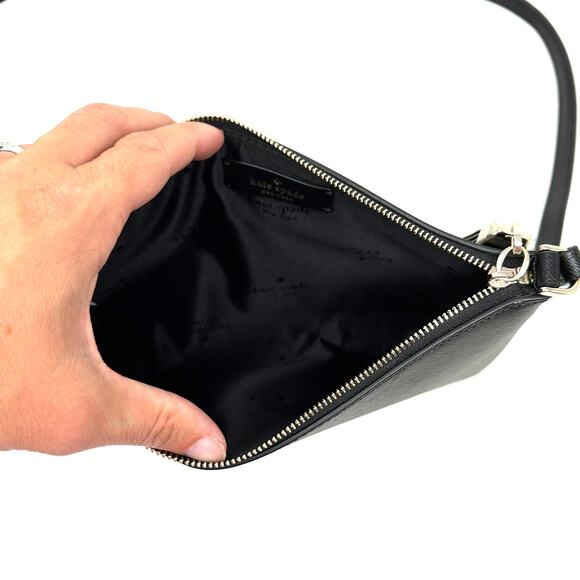 Kate Spade Sadie Crossbody Purse Black Leather KE594 - Picture 4 of 7
